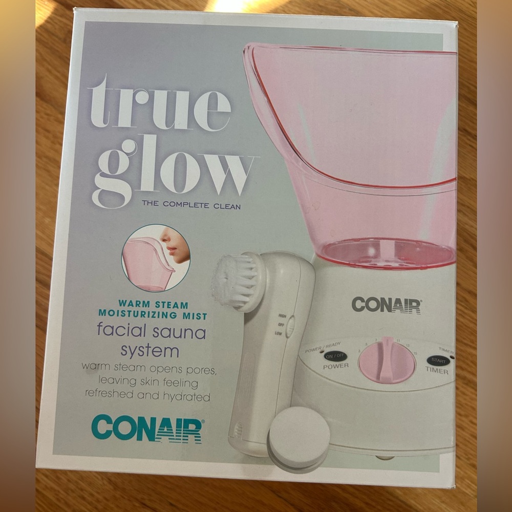 Conair True Glow Facial Sauna System with Facial Cleansing Brush